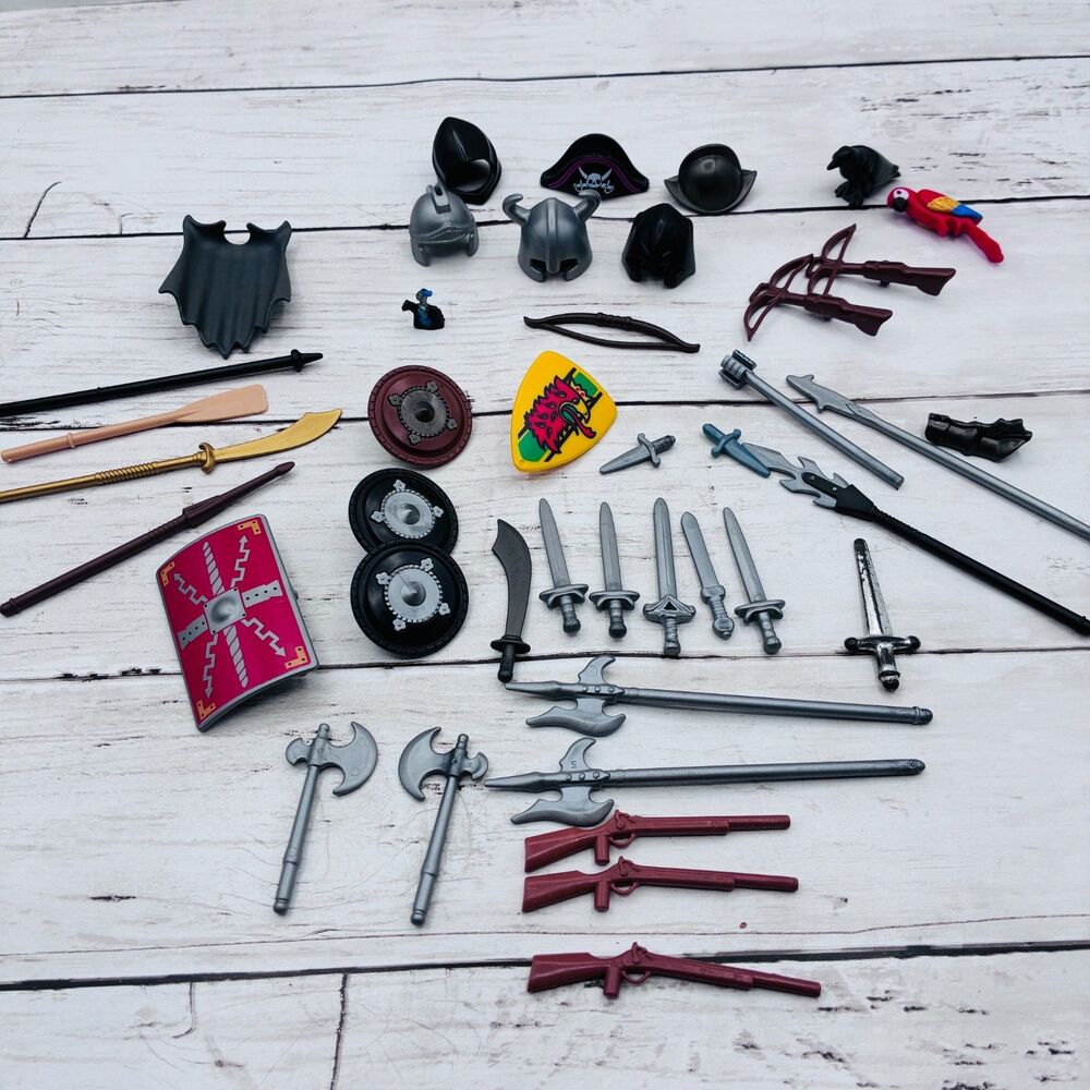 Vintage Playmobil Geobra - Assorted Lot Accessories - Swords and Knives